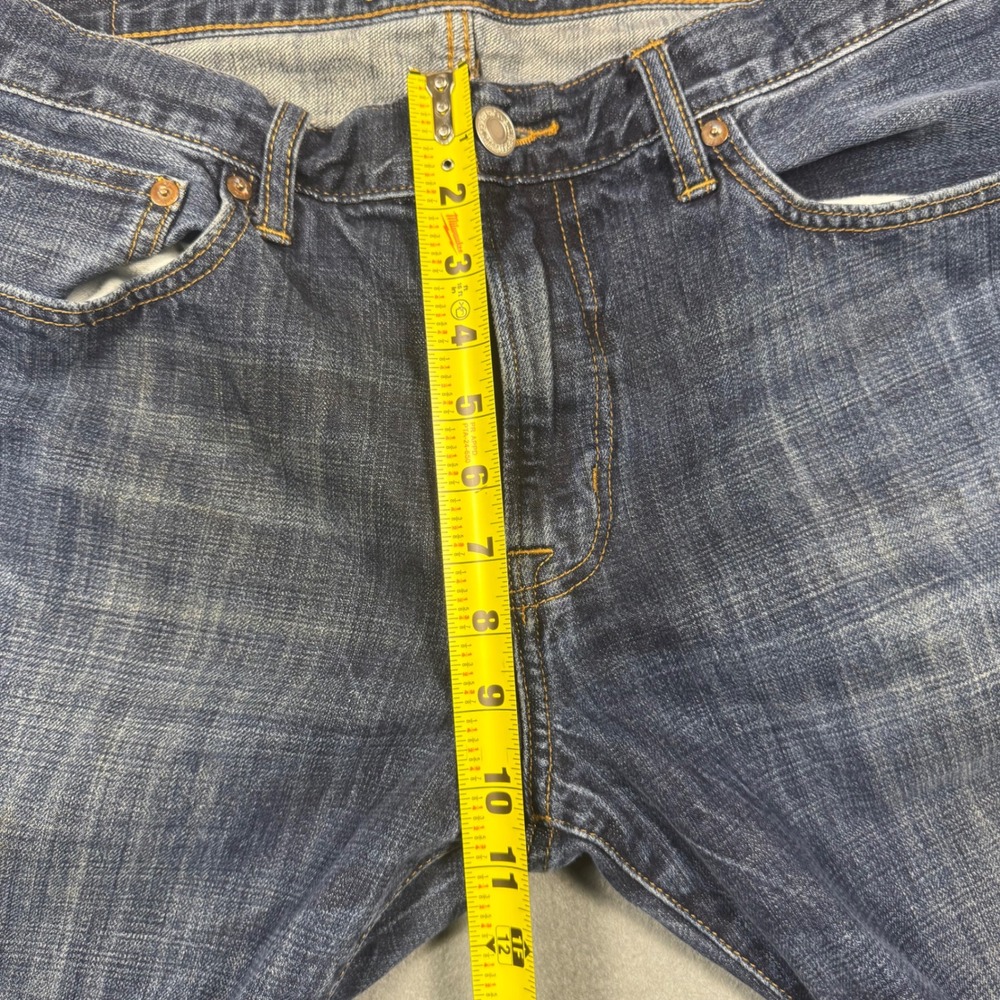 American Eagle Outfitters Original Boot Mens 34x32 Dark Wash Blue Denim Jeans - Picture 11 of 14